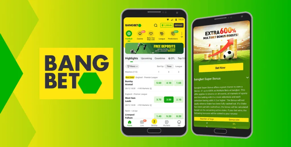 Bangbet app download screen for Android phones
